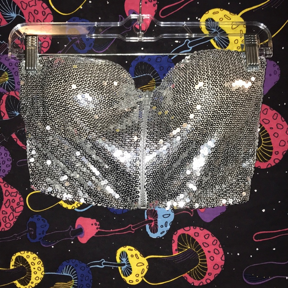 Silver tube top